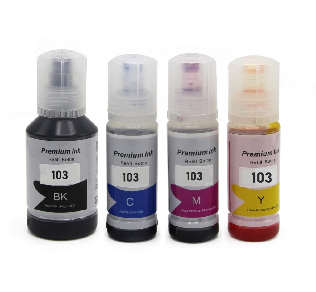 Epson 103 B/C/M/Y Generic Ink Bottles - Toner Corporation