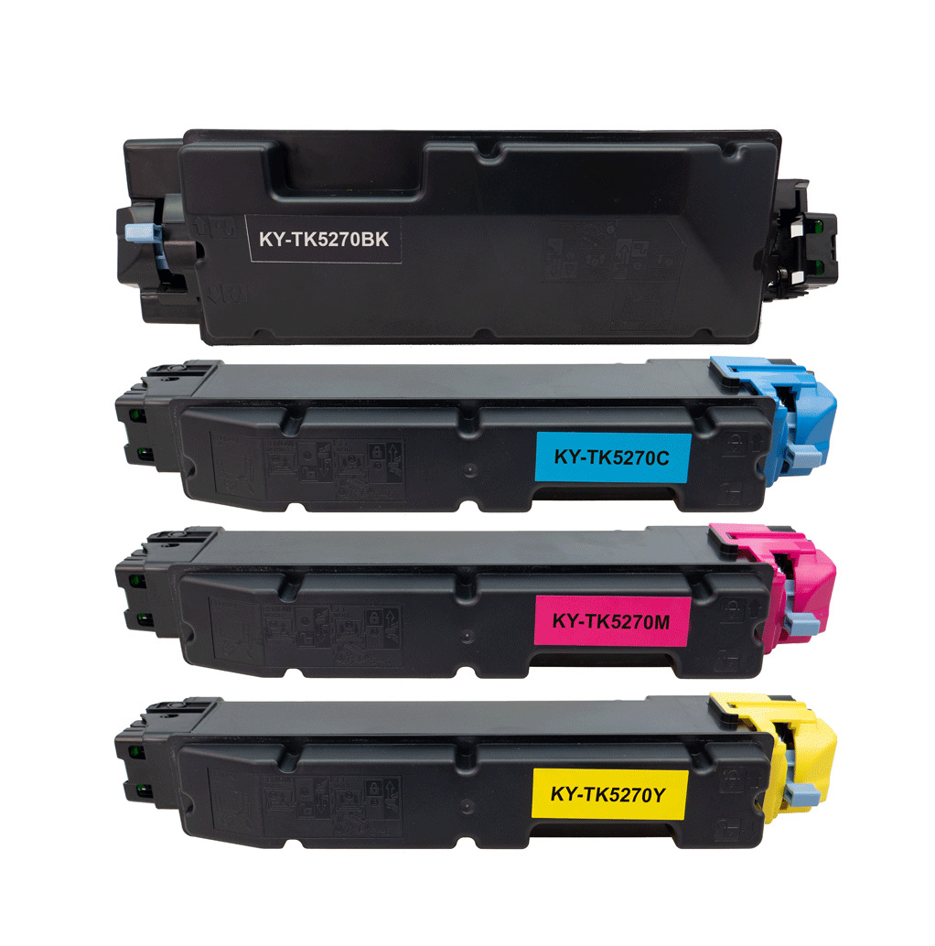Kyocera TK 5270 B/C/M/Y Premium Generic Toners (P6630cdn) - Toner Corp